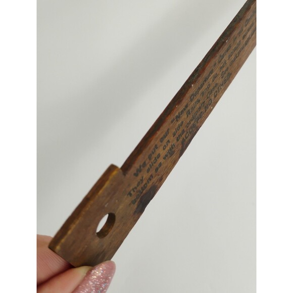 Ruler SOUVENIR G. P. O. JOB ROOM BOOTH, COLUMBIAN UNION FAIR 1899 Wooden Ruler - Picture 12 of 16